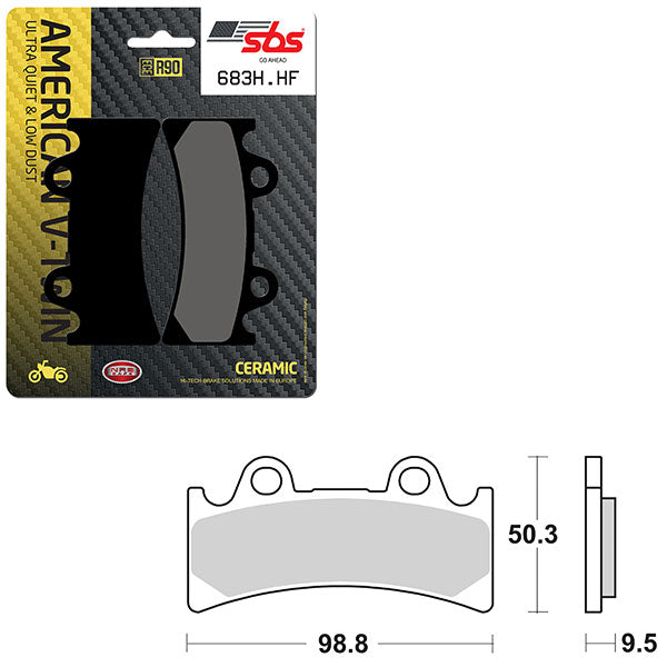 SBS HIGH POWER & NOISE REDUCTION CERAMIC BRAKE PAD (6490683100)