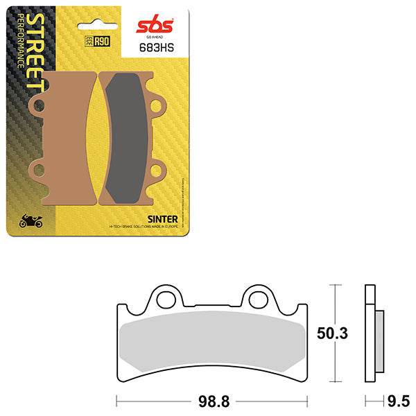 SBS PERFORMANCE HS SINTER BRAKE PAD (6250683100)