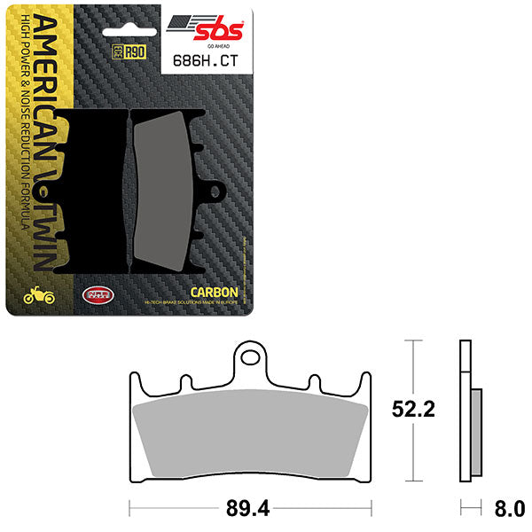 SBS HIGH POWER & NOISE REDUCTION CARBON BRAKE PAD (6510686100)