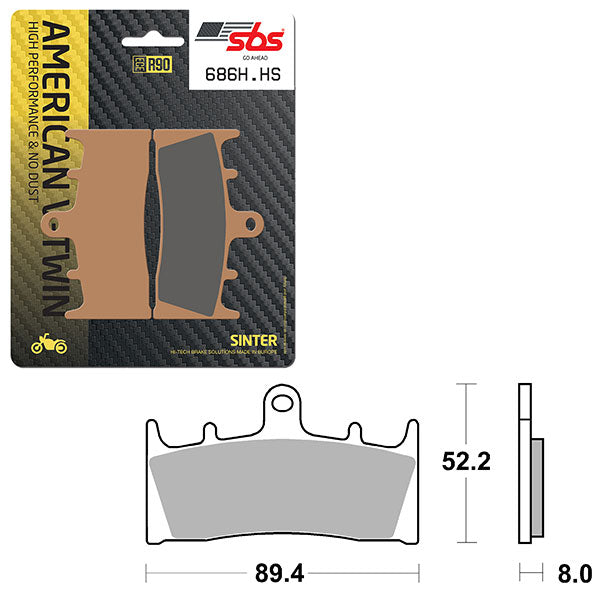 SBS HIGH PERFORMANCE & NO DUST SINTER BRAKE PAD (6550686100)