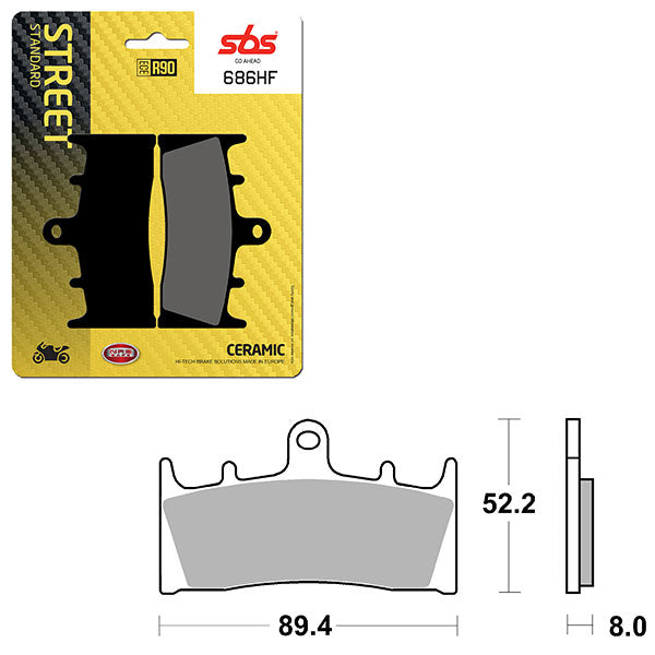 SBS ATV/UTV CERAMIC BRAKE PAD (6190686100)