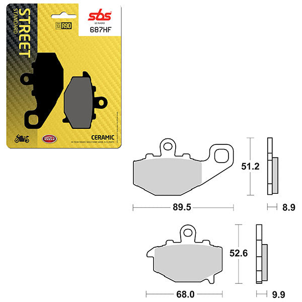 SBS ATV/UTV CERAMIC BRAKE PAD (6190687100)
