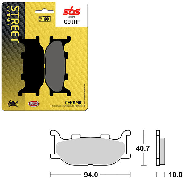 SBS ATV/UTV CERAMIC BRAKE PAD (6190691100)
