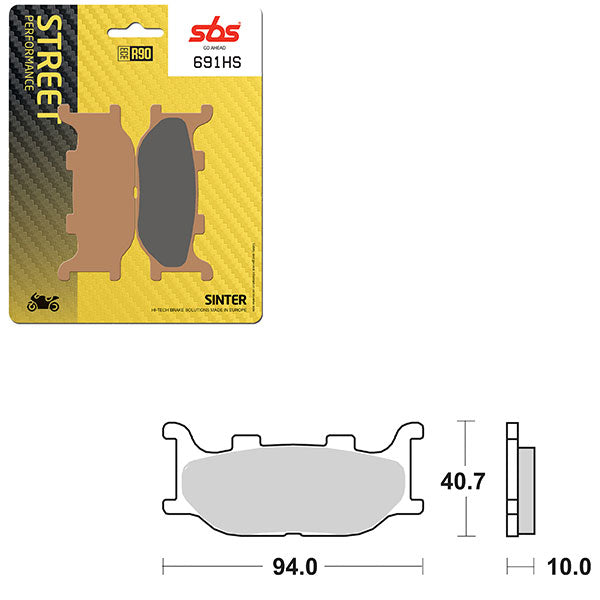 SBS PERFORMANCE HS SINTER BRAKE PAD (6250691100)
