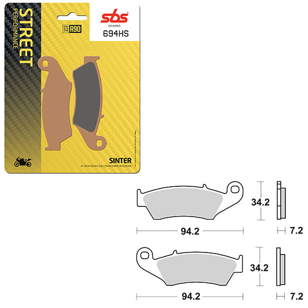 SBS PERFORMANCE HS SINTER BRAKE PAD (6250694100)