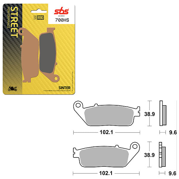 SBS PERFORMANCE HS SINTER BRAKE PAD (6250700100)