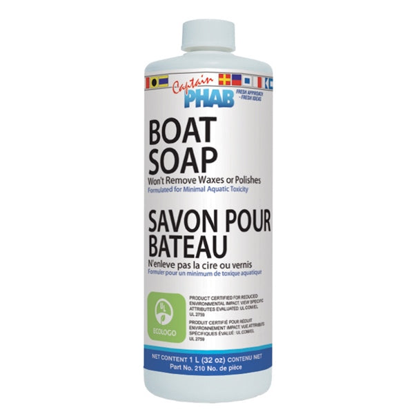 Captain Phab Savon pour bateau Eco/Certifié 1 L / 0.26 G - RecreaShop