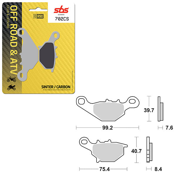 SBS CLUB, TRAILS & LEISURE CARBON BRAKE PAD (6330702100)