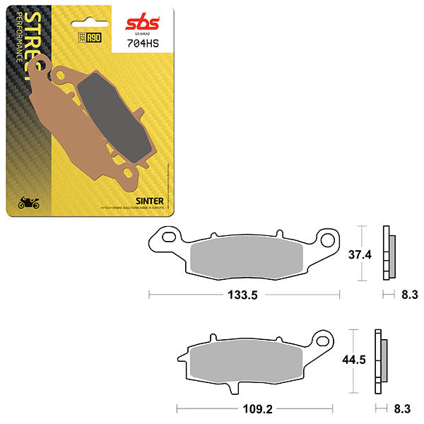 SBS PERFORMANCE HS SINTER BRAKE PAD (6250704100)