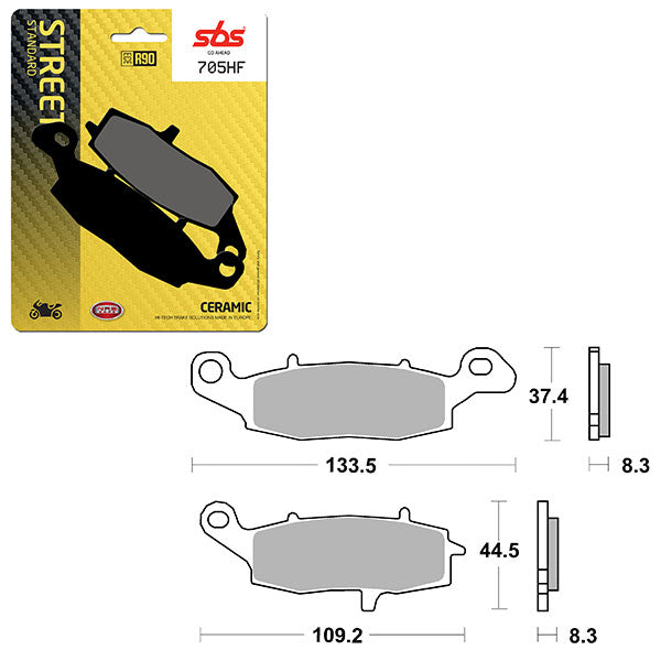 SBS ATV/UTV CERAMIC BRAKE PAD (6190705100)