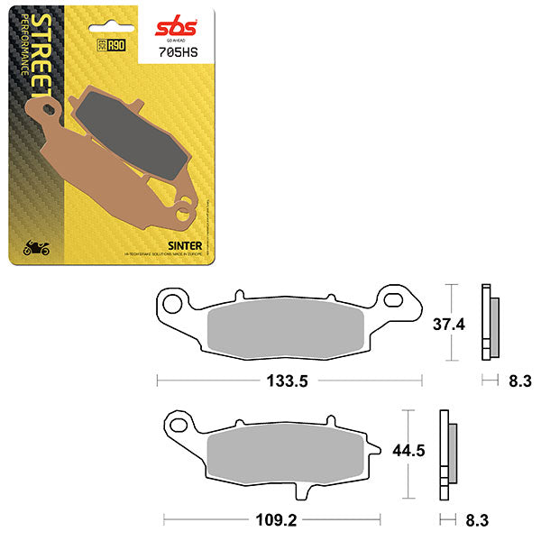 SBS PERFORMANCE HS SINTER BRAKE PAD (6250705100)