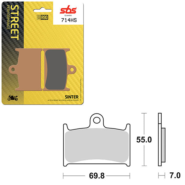 SBS PERFORMANCE HS SINTER BRAKE PAD (6250714100)