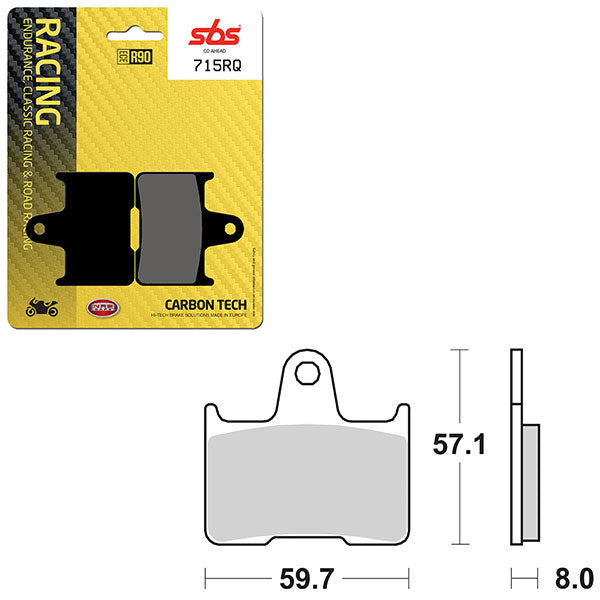 SBS ROAD RACING & TRACKDAYS CARBON TECH BRAKE PAD (6210715100)