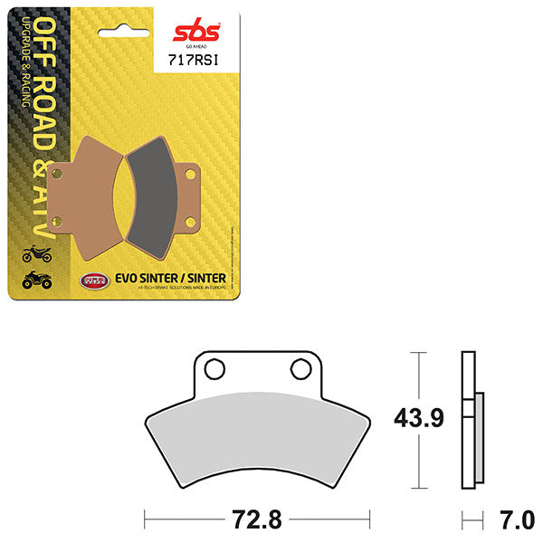 SBS EVO SINTER BRAKE PAD (6280717100)
