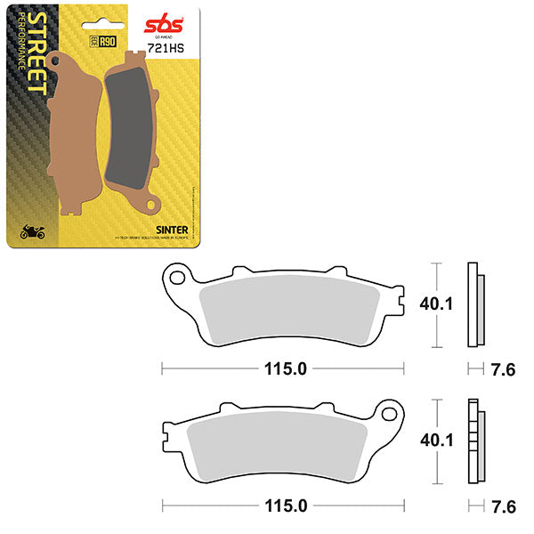 SBS PERFORMANCE HS SINTER BRAKE PAD (6250721100)
