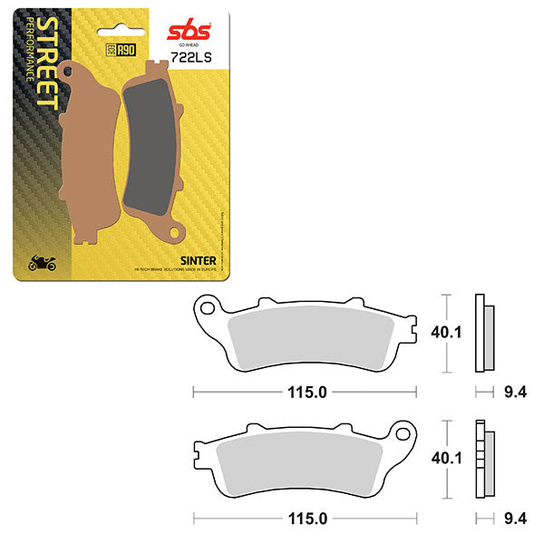 SBS PERFORMANCE LS SINTER BRAKE PAD (6260722100)