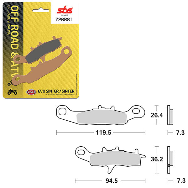 SBS EVO SINTER BRAKE PAD (6280726100)