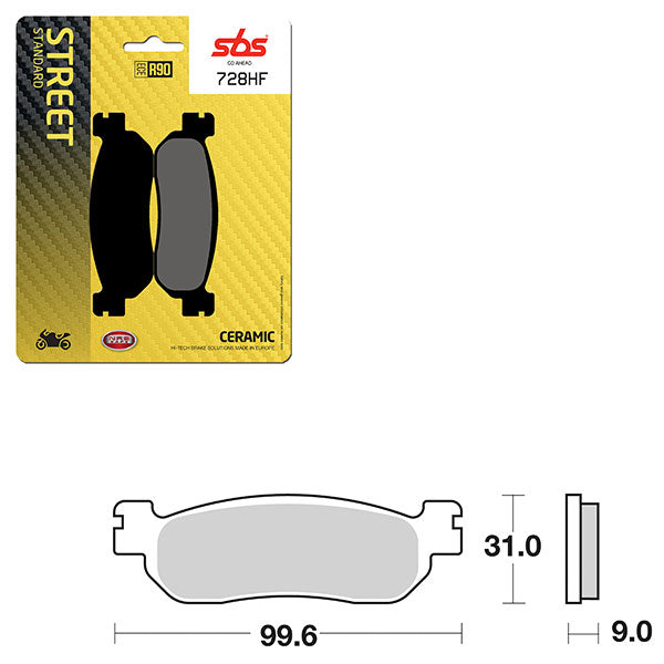 SBS ATV/UTV CERAMIC BRAKE PAD (6190728100)