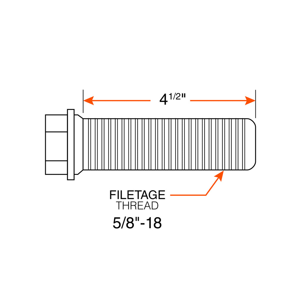 Boulon de ressort 5/8"-18 x 4 1/2" DEXTER - RecreaShop
