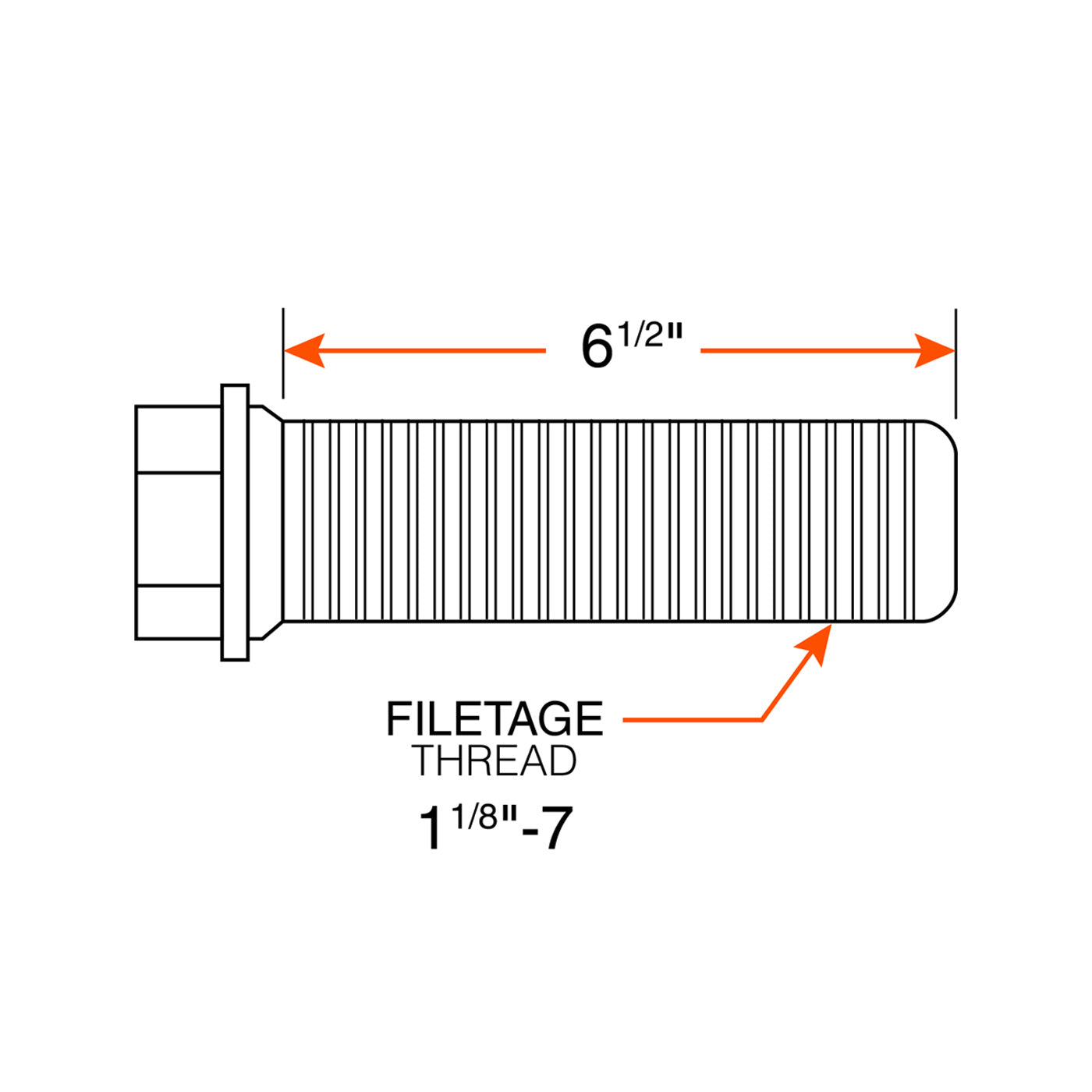 Boulon pour stabilisateur 1 1/8"-7 x 6 1/2" grade 5 DEXTER - RecreaShop