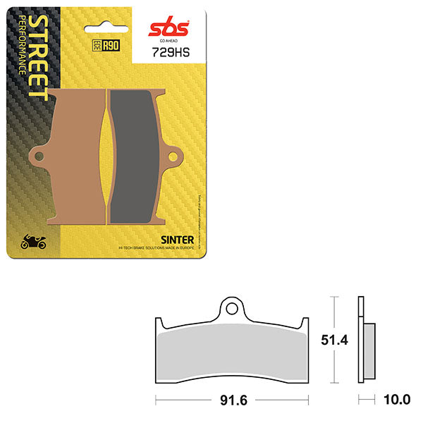 SBS PERFORMANCE HS SINTER BRAKE PAD (6250729100)