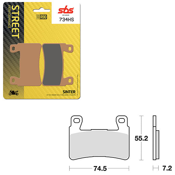 SBS PERFORMANCE HS SINTER BRAKE PAD (6250734100)