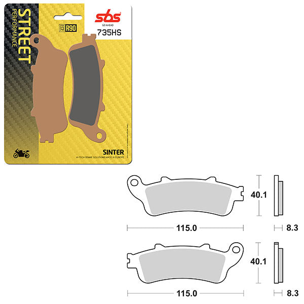 SBS PERFORMANCE HS SINTER BRAKE PAD (6250735100)
