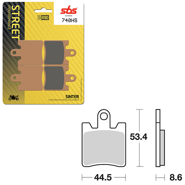 SBS PERFORMANCE HS SINTER BRAKE PAD (6250740100)