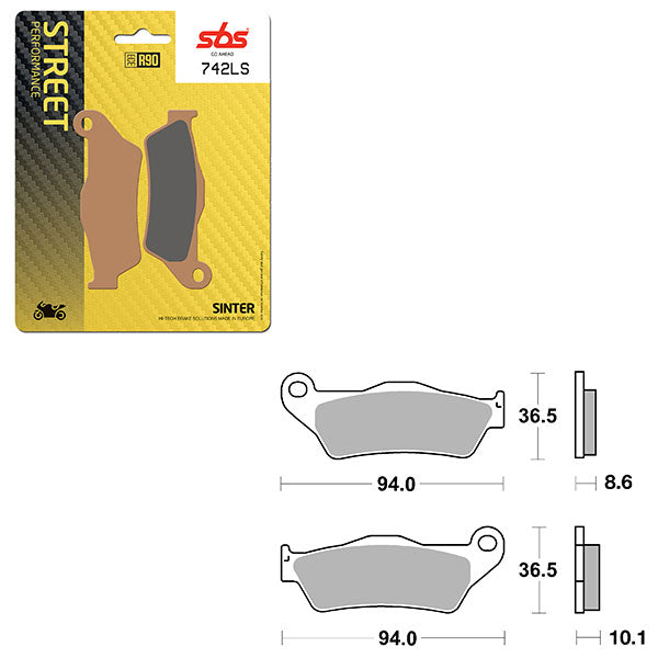 SBS PERFORMANCE LS SINTER BRAKE PAD (6260742100)