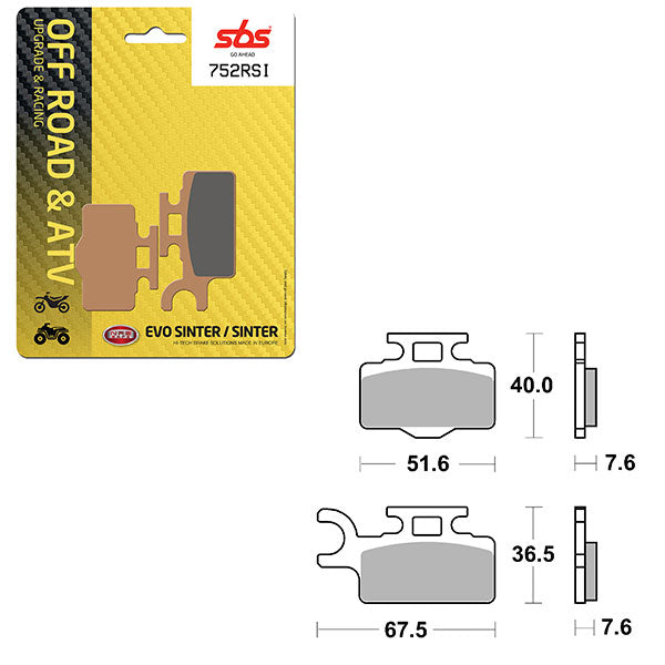 SBS EVO SINTER BRAKE PAD (6280752100)