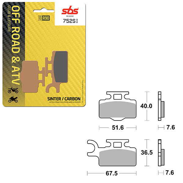 SBS ATV/UTV SINTER BRAKE PAD (6240752100)