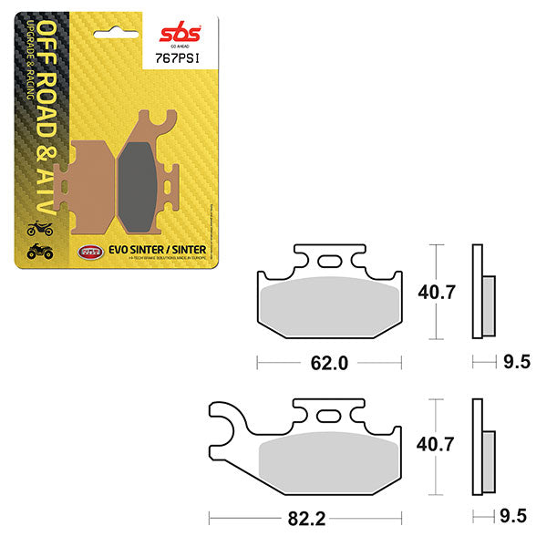 Plaquettes de frein frittées SBS EVO (6450767100)