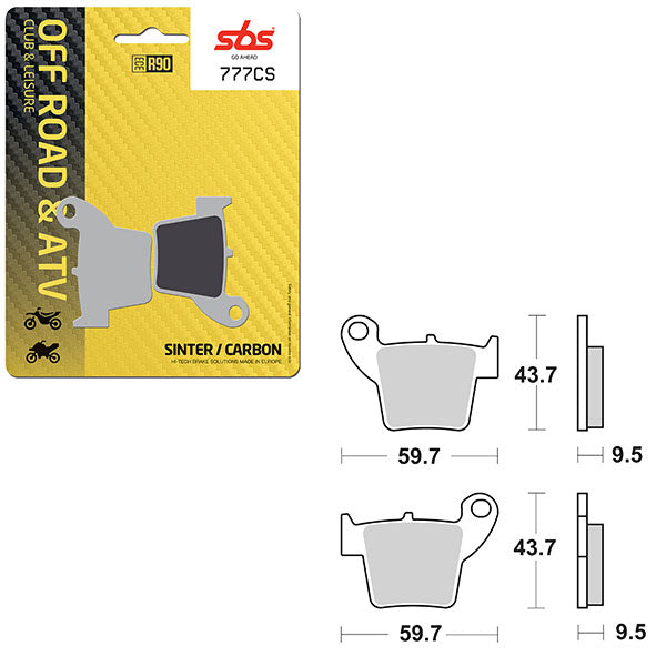 SBS CLUB, TRAILS & LEISURE CARBON BRAKE PAD (6330777100)