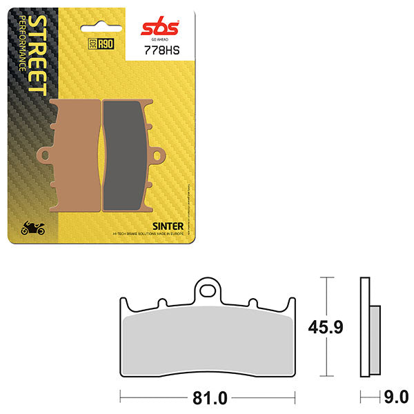 SBS PERFORMANCE HS SINTER BRAKE PAD (6250778100)