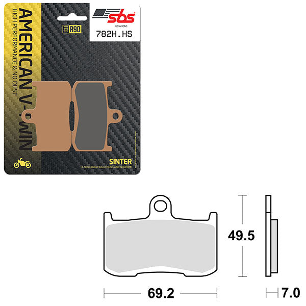 SBS HIGH PERFORMANCE & NO DUST SINTER BRAKE PAD (6550782100)