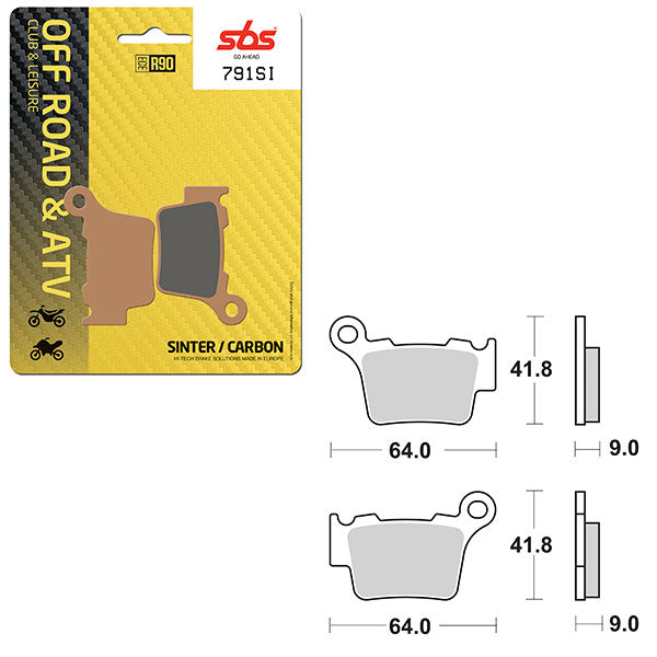 SBS ATV/UTV SINTER BRAKE PAD (6240791100)