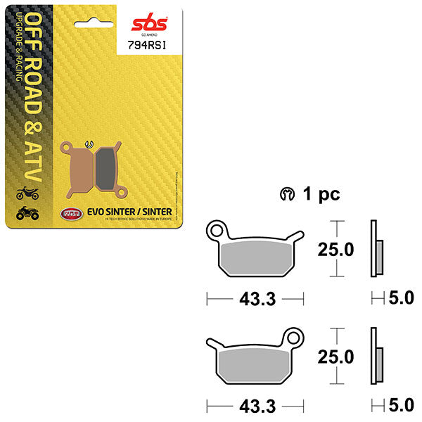 SBS EVO SINTER BRAKE PAD (6280794100)