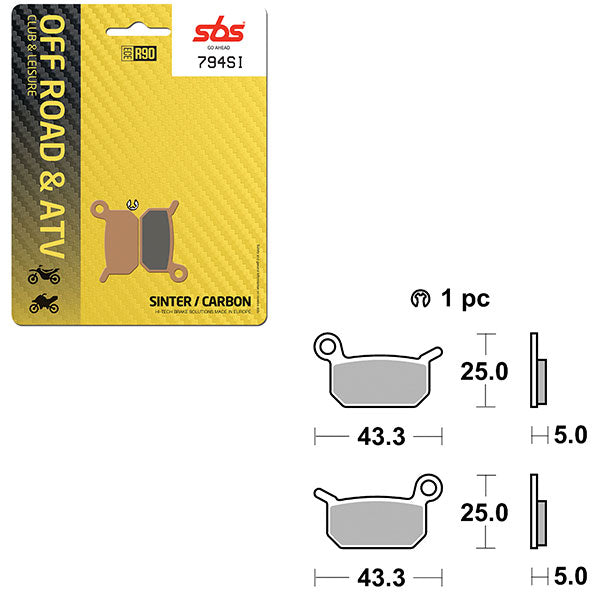 SBS ATV/UTV SINTER BRAKE PAD (6240794100)