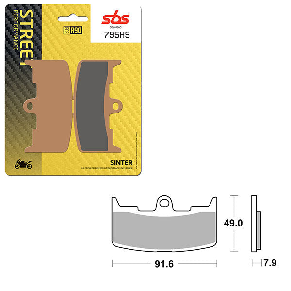 SBS PERFORMANCE HS SINTER BRAKE PAD (6250795100)