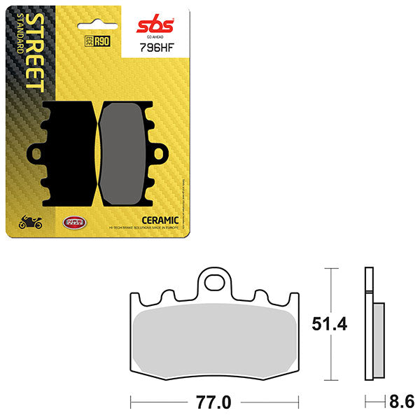 SBS ATV/UTV CERAMIC BRAKE PAD (6190796100)