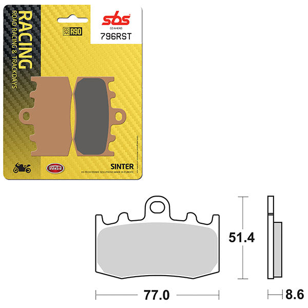 SBS ROAD RACING & TRACKDAYS SINTER BRAKE PAD (6470796100)