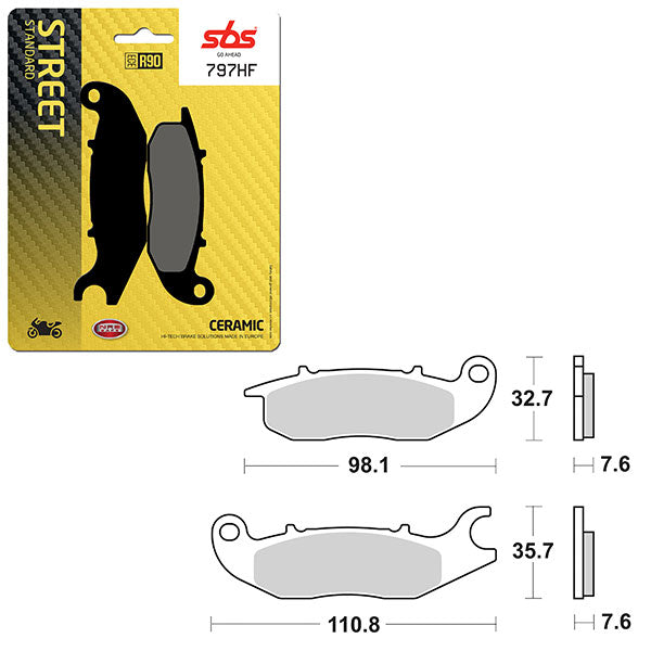 SBS ATV/UTV CERAMIC BRAKE PAD (6190797100)