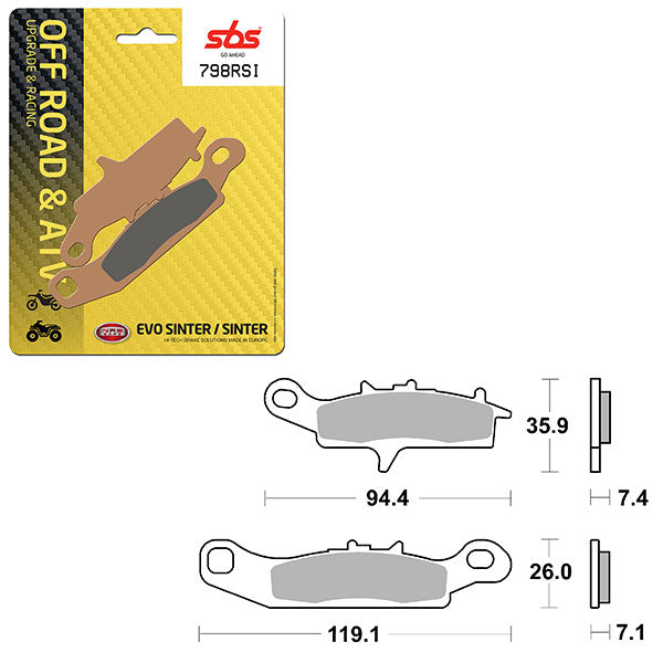 SBS EVO SINTER BRAKE PAD (6280798100)