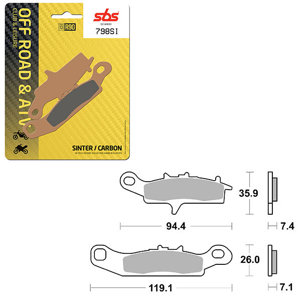 SBS ATV/UTV SINTER BRAKE PAD (6240798100)