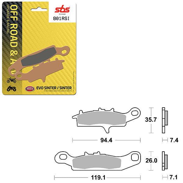 SBS EVO SINTER BRAKE PAD (6280801100)