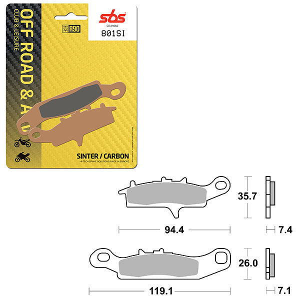 SBS ATV/UTV SINTER BRAKE PAD (6240801100)