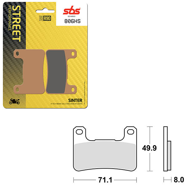 SBS PERFORMANCE HS SINTER BRAKE PAD (6250806100)