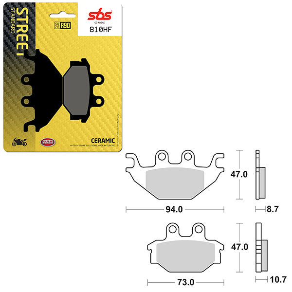 SBS ATV/UTV CERAMIC BRAKE PAD (6190810100)
