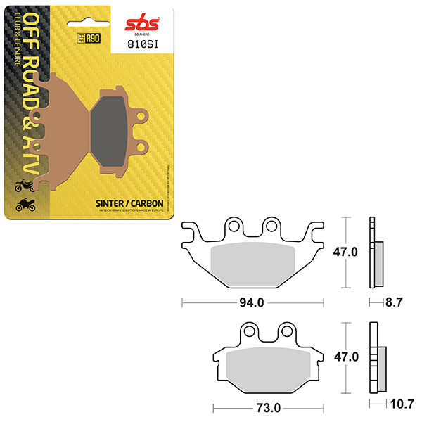 SBS ATV/UTV SINTER BRAKE PAD (6240810100)