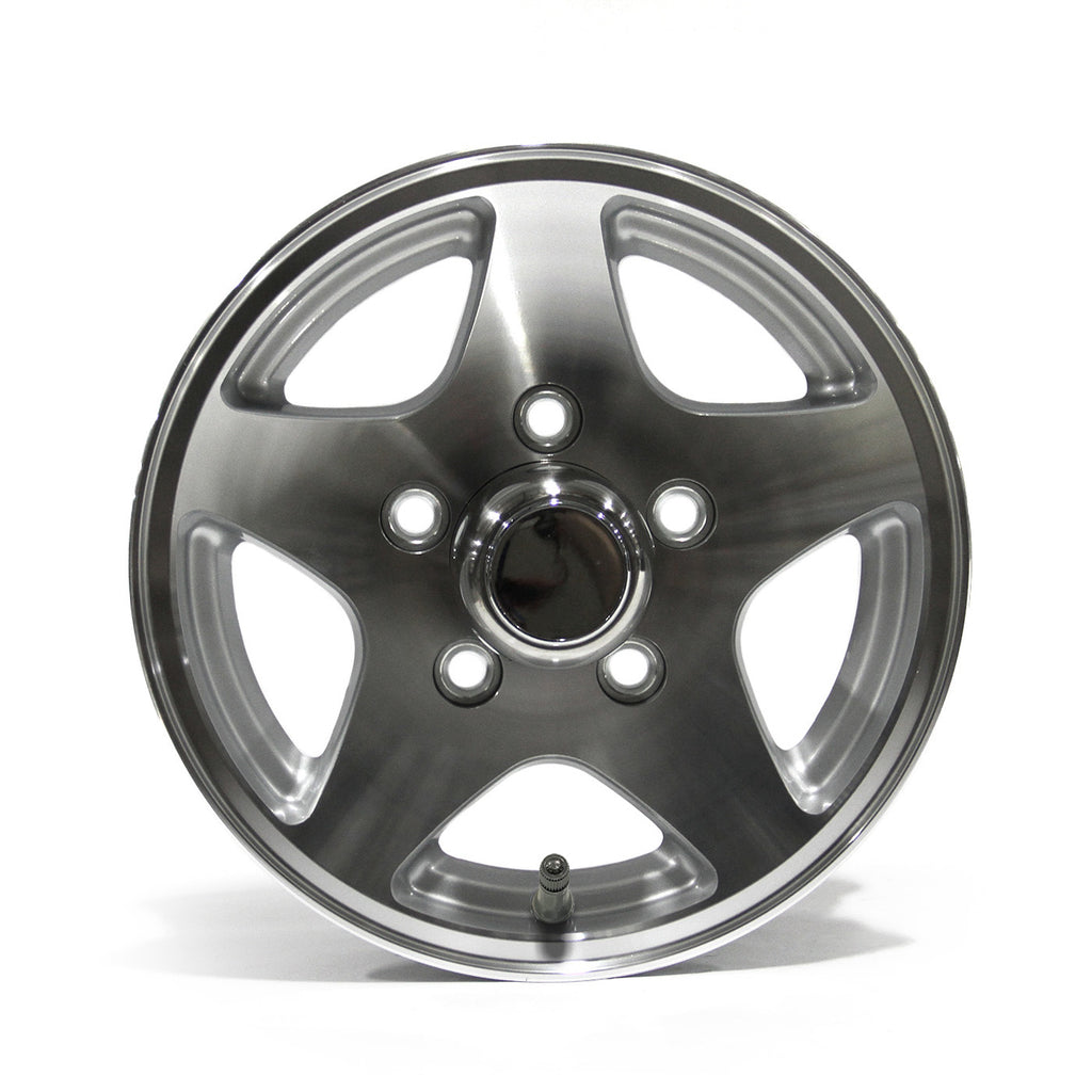 Jante 12" x 4" 5 trous 1520 lbs aluminium Five Star et centre de roue - RecreaShop